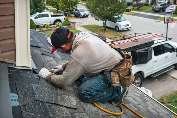 Professional Roof Installation technician working in Huntingburg, IN